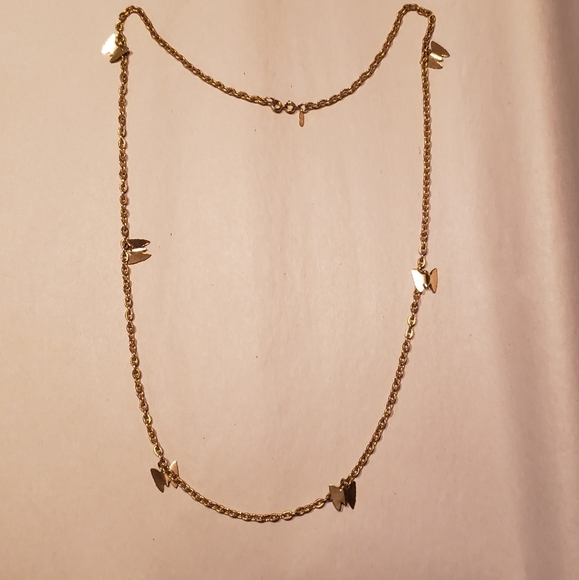 Vintage Sarah Coventry Goldtone Chain with Butterfly Charms 30 Inches Long - Picture 1 of 6